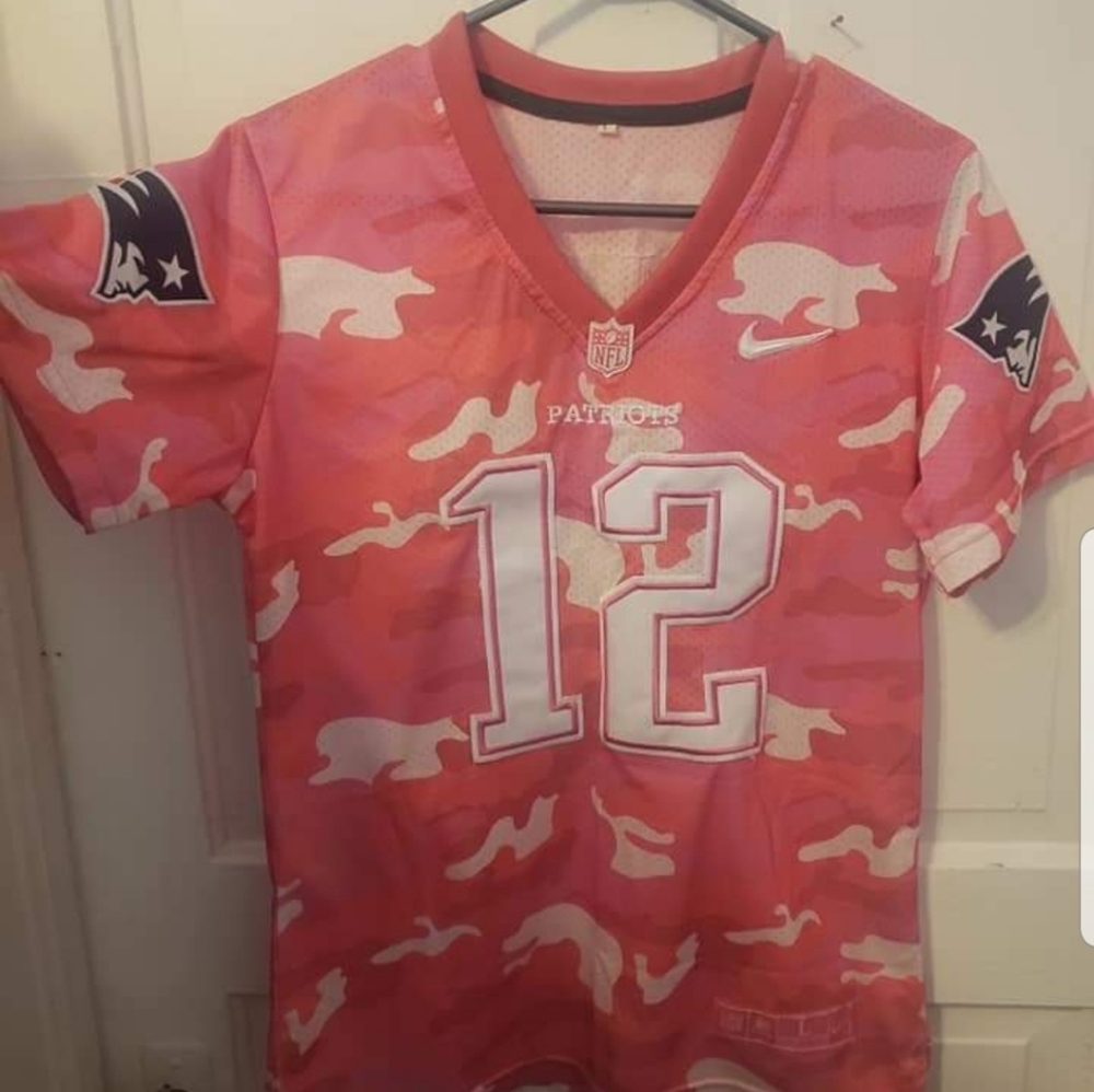 Pink Camo Patriots Jersey